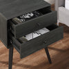 Mori Bedside 2-Drawer Nightstand, 18"W x 25.75"H - Black | Table de nuit Mori de 18 po (l) x 25,75 po (H) à 2 tiroirs - noire