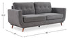 Cosmo 80" Fabric Sofa with Tufted Back Cushions - Charcoal | Sofa Cosmo de 80 po en tissu avec coussins de dossier capitonnés - anthracite