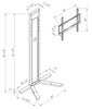 Miller  TV Stand With Mount and Cable Management for TV's up to 80" -Black|Meuble pour téléviseur Miller avec support et système de gestion des câbles pour téléviseurs jusqu’à 80 po - noir