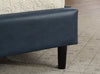 Paseo Platform Bed in Navy Vegan-Leather Fabric - King Size  | Lit plateforme rembourré Paseo en tissu de cuir végétalien bleu marine - format très grand lit