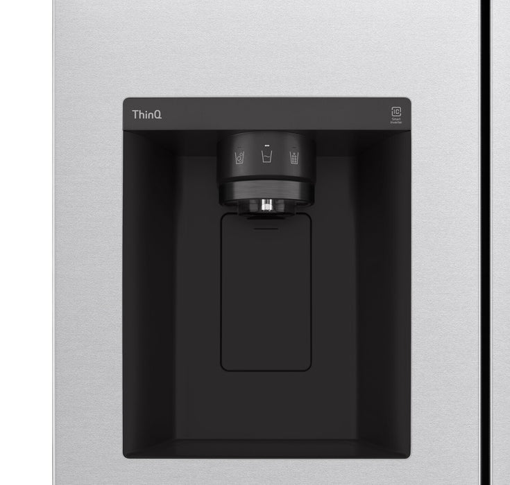 LG 36\" 23 Cu. Ft. Side-by-Side Counter-Depth Refrigerator - Platinum Silver - LS23C4230V