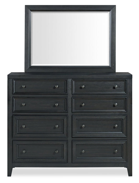 Casa Bedroom Dresser Mirror, Attachable, Wall Hanging, Wood - Black