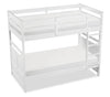 Quinn Bunk Bed with Ladder & Guard Rail for Kids, White - Twin/Twin | Lits superposés Quinn pour enfants avec échelle et garde-corps, blancs - simple et simple