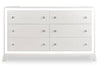 Halo Bedroom 6-Drawer Dresser with LED Light, 58"W x 35"H, Glam - White | Commode somptueuse Halo de 58 po (l) x 35 po (H) à 6 tiroirs avec éclairage à DEL pour la chambre à coucher - blanche