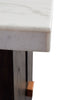 Warwick 26” Solid Wood and Marble End Table – White and Brown Oak | Table de bout Warwick de 26 po en bois massif et en marbre - blanche et chêne brun