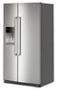 Maytag 36" 20.8 Cu. Ft. Side-by-Side Refrigerator - Fingerprint-Resistant Stainless - MRSC6636RZ | Réfrigérateur Maytag de 20,8 pi³ et de 36 po à compartiments juxtaposés - acier inoxydable résistant aux traces de doigts - MRSC6636RZ
