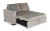 Made in Canada Legend 2-Piece Right-Facing Chenille Fabric Cuddler Sleeper Sectional - Platinum Beige | Sofa-lit sectionnel enveloppant de droite Legend 2 pièces fabriqué au Canada en tissu de chenille - beige platine