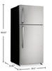 Danby 29.5” 18.1 Cu. Ft. Top Mount Refrigerator – Stainless Steel - DFF180E2SSDB | Réfrigérateur Danby de 18,1 pi3 et de 29,5 po à congélateur supérieur - acier inoxydable - DFF180E2SSDB