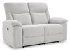 Spencer 65.6\" Chenille Fabric Manual Reclining Loveseat - Grey