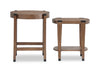 Gordon 22” 2-Piece Round Solid Wood Nesting Accent Table - Brown | 2 tables d’appoint gigognes rondes Gordon de 22 po en bois massif - brunes