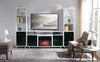 Ignatius Modern 3-Piece Entertainment Centre with Electric Fireplace and Storage for TVs up to 70"- White | Meuble audio-vidéo moderne Ignatius 3 pièces avec foyer électrique et rangement pour téléviseurs jusqu’à 70 po - blanc