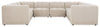 Kort & Co. Oaklyn Modular 8-Piece Fabric Sectional with Tufted Seat Cushions – Beige | Sofa sectionnel modulaire Oaklyn Kort & Co. 8 pièces en tissu avec coussins de siège capitonnés - beige