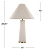 Rachel 19" Contemporary Table Lamp with Linen Shade – Brass | Lampe de table contemporaine Rachel de 19 po avec abat-jour en lin - laiton