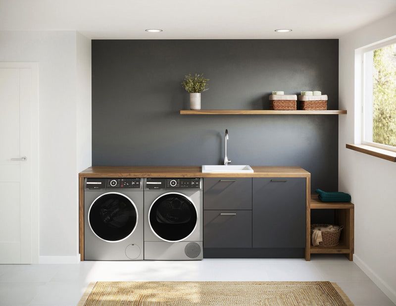 Bosch 800 Series 2.4 Cu. Ft. Front-Load Washer and 4 Cu. Ft. Heat Pump Dryer 