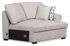 Scott Living Haven 2-Piece Right-Facing Chenille Fabric Cuddler Sectional - Grey | Sofa sectionnel enveloppant de droite Haven de Scott Living 2 pièces en tissu de chenille - gris