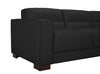 Citadel 3-Piece Right-Facing Top-Grain Genuine Leather Sectional with Wood Legs - Black | Sofa sectionnel de droite Citadel 3 pièces en cuir véritable de qualité supérieure avec pattes en bois - noir