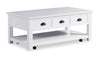 Centennial 48" Modern Lift Top Coffee Table with Storage, Shelf & Casters - White | Table à café moderne Centennial de 48 po avec dessus relevable, rangement, tablette et roulettes - blanche