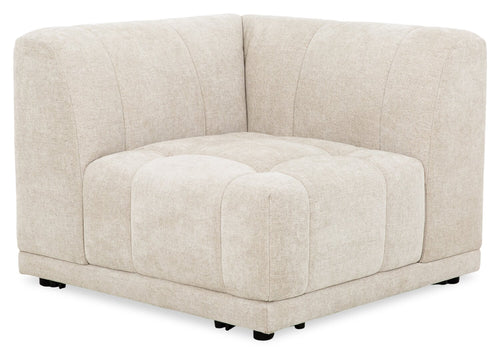 Kort & Co. Oaklyn Modular 38.5" Fabric Corner Chair with Tufted Seat Cushion – Beige 