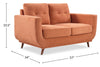 Cosmo 57" Fabric Loveseat with Tufted Back Cushions - Orange | Causeuse Cosmo de 57 po en tissu avec coussins de dossier capitonnés - orangée