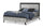 Blake Panel Bed with Headboard & Frame, Grey & Black - Queen Size