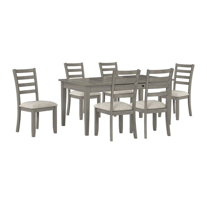Cove Dining Chair with Cushion Fabric Seat, Ladder-Back – Grey