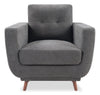 Cosmo 34" Fabric Chair with Tufted Back Cushion - Charcoal | Fauteuil Cosmo de 34 po en tissu avec coussin de dossier capitonné - anthracite