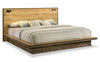 Silas 6pc Bedroom Set with Platform Bed, Dresser, Mirror & Nightstand, LED, Rustic Brown - King Size|Ensemble de chambre à coucher Silas 6 pièces brun rustique avec lit plateforme, commode, miroir, table de nuit et éclairage à DEL - format très grand lit
