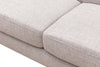 Kort & Co. Freeman 63" Linen-Look Fabric Loveseat with Wood Legs and Tufted Back Cushions - Dove White | Causeuse Freeman de Kort & Co. de 63 po en tissu d’apparence lin avec pattes en bois et coussins de dossier capitonnés - blanc colombe