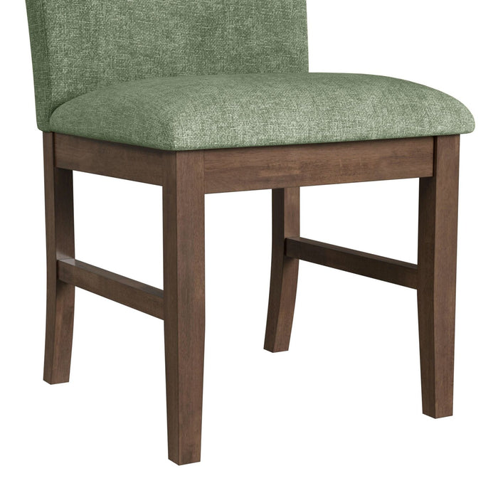 Rain Dining Chair with Cushion Fabric Seat & Back – Green