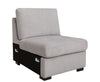 Vault 9-Piece Sectional with Sofa Bed Loveseat, Four Storage Chairs and Storage USB Console - Grey | Sofa sectionnel Vault 9 pièces avec causeuse-lit, 4 fauteuils de rangement et console de rangement avec USB - gris