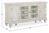 Baron 62” Rustic Pine TV Stand with Storage and Cable Management for TVs up to 70” - Alabaster | Meuble pour téléviseur rustique Baron de 62 po en pin avec rangement et système de gestion des câbles pour téléviseurs jusqu’à 70 po - albâtre