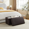 Edmonton 32" Faux Leather Storage Ottoman - Espresso | Pouf de rangement Edmonton de 32 po en similicuir - espresso