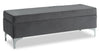 Vivienne 47.25" Fabric Storage Ottoman - Grey | Pouf de rangement Vivienne de 47,25 po en tissu - gris