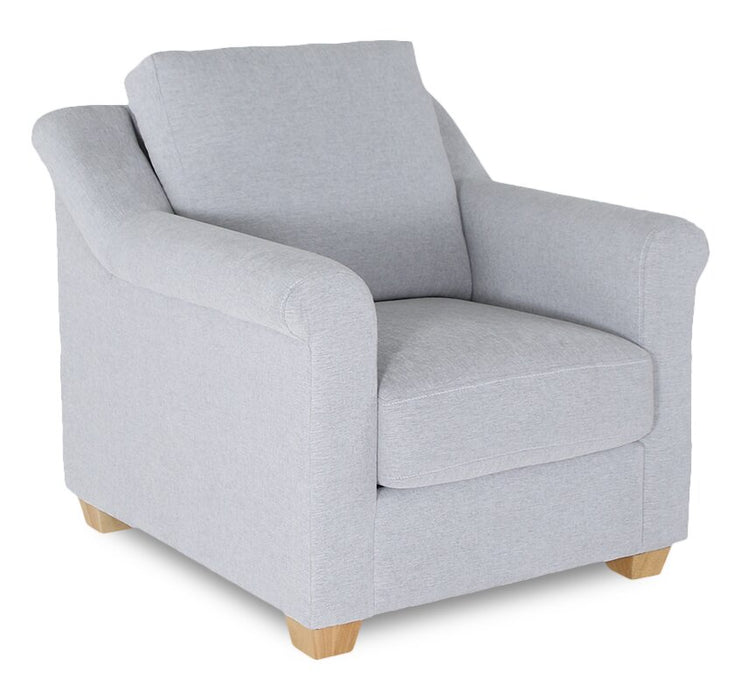Finesse 37\" Contemporary Chenille Fabric Chair - Rain