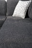 Made in Canada Morgan 2-Piece Left-Facing Chenille Fabric Wrap Sectional with Accent Pillows - Grey | Sofa sectionnel en U de gauche Morgan 2 pièces fabriqué au Canada en tissu de chenille avec coussins décoratifs - gris