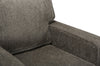 Made in Canada Lennox 35" Chenille Fabric Chair with Reversible Cushions and Track Arms - Grey | Fauteuil Lennox de 35 po fabriqué au Canada en tissu de chenille avec coussins réversibles et accoudoirs rectilignes - gris