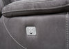 Floy 5-Piece Faux Suede Power Reclining Sectional with Power Headrests, Storage Console and USB Port - Grey | Sofa sectionnel à inclinaison électrique Floy 5 pièces en suédine avec appuie-têtes électriques, console de rangement et port USB - gris