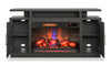 Breya 64" Modern Electric Fireplace TV Stand with Storage & USB Charging for TVs up to 70"- Grey | Meuble pour téléviseur moderne Breya de 64 po avec foyer électrique, rangement et recharge USB pour téléviseurs jusqu’à 70 po - gris