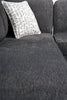 Made in Canada Morgan 2-Piece Left-Facing Chenille Fabric Sofa Bed Sectional with Accent Pillows - Grey | Sofa-lit sectionnel de gauche Morgan 2 pièces fabriqué au Canada en tissu de chenille avec coussins décoratifs - gris
