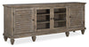 Baron 82” Rustic Pine TV Stand with Storage and Cable Management for TVs up to 90” - Dovetail Grey | Meuble pour téléviseur rustique Baron de 82 po en pin avec rangement et système de gestion des