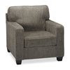 Made in Canada Lennox 35" Chenille Fabric Chair with Reversible Cushions and Track Arms - Grey | Fauteuil Lennox de 35 po fabriqué au Canada en tissu de chenille avec coussins réversibles et accoudoirs rectilignes - gris
