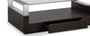 Perrin 50" Modern Glass Top Coffee Table with Storage and Shelf - Graphite | Table à café moderne Perrin de 50 po avec dessus de table en verre, rangement et tablette - graphite