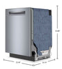 Bosch 500 Series 24” 44 dBA Built-In Dishwasher - Anti-Fingerprint Brushed Steel - SHP65DM5N | Lave-vaisselle encastré Bosch de série 500 de 24 po de 44 dBA - acier brossé résistant aux traces de doigts - SHP65DM5N