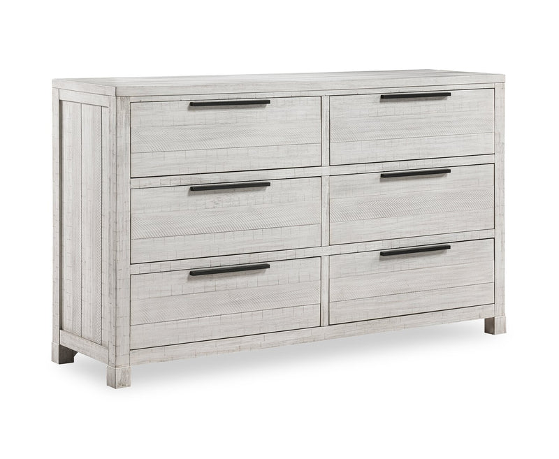 Haven Bedroom 6-Drawer Dresser, 65\"W x 39\"H - White