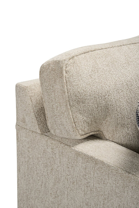 Made in Canada Lennox 79\" Chenille Fabric Sofa with Reversible Cushions and Accent Pillows - Taupe