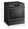 LG 6.3 Cu. Ft. Smart Electric Range with Air Fry – Black Stainless Steel - LSEL6335ZE | Cuisinière intelligente électrique LG de 6,3 pi3 avec friture à air - acier inoxydable noir - LSEL6335ZE
