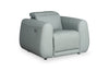 Gianna 40" Genuine Leather Power Reclining Chair with Power Headrest and USB Port - Spa Blue | Fauteuil à inclinaison électrique Gianna de 40 po en cuir véritable avec appuie-tête électrique et port USB - bleu spa