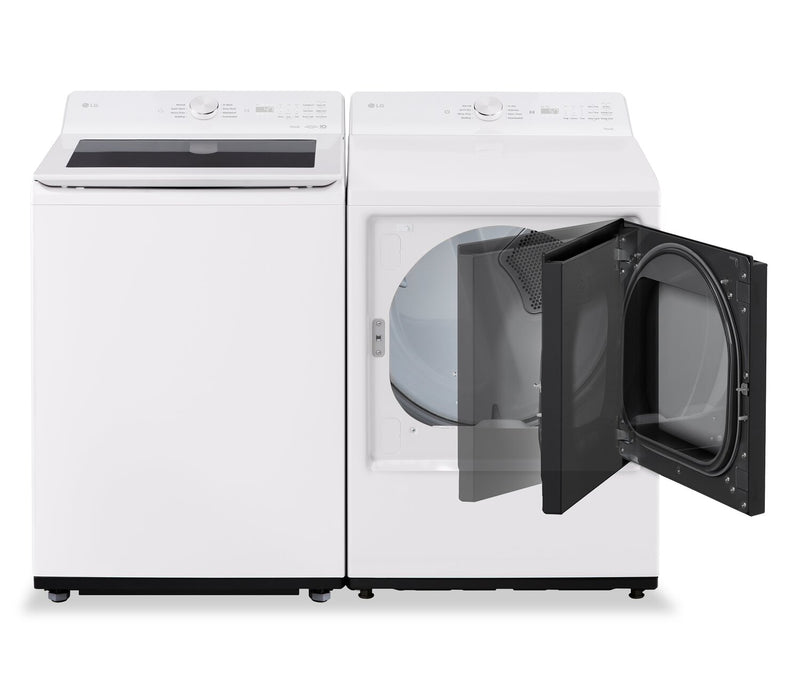 LG 5.8 Cu. Ft. Smart Top-Load Washer with EasyUnload™ and 7.3 Cu. Ft. Electric Dryer with AI Sensing 