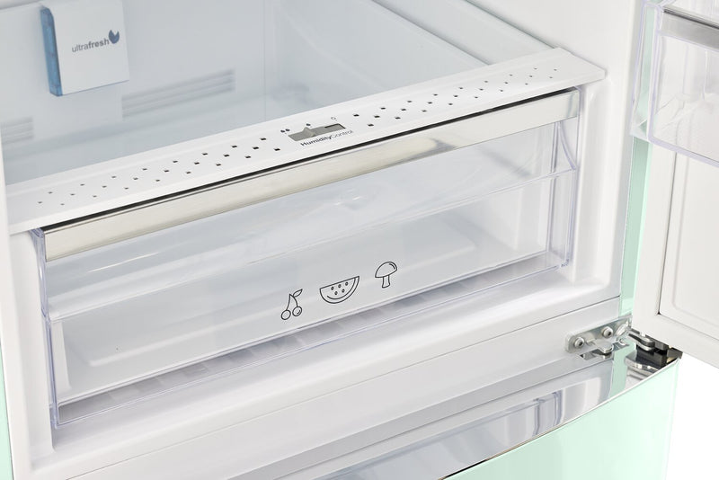 Classic Retro by Unique 24\" 12 Cu. Ft. Bottom-Freezer Refrigerator - Summer Mint Green - UGP-340L LG AC