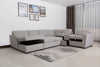 Vault 6-Piece Left-Facing Sectional with Sofa Bed Loveseat, Two Storage Chairs and Storage Chaise - Grey | Sofa sectionnel de gauche Vault 6 pièces avec causeuse-lit, 3 fauteuils de rangement et fauteuil long de rangement - gris